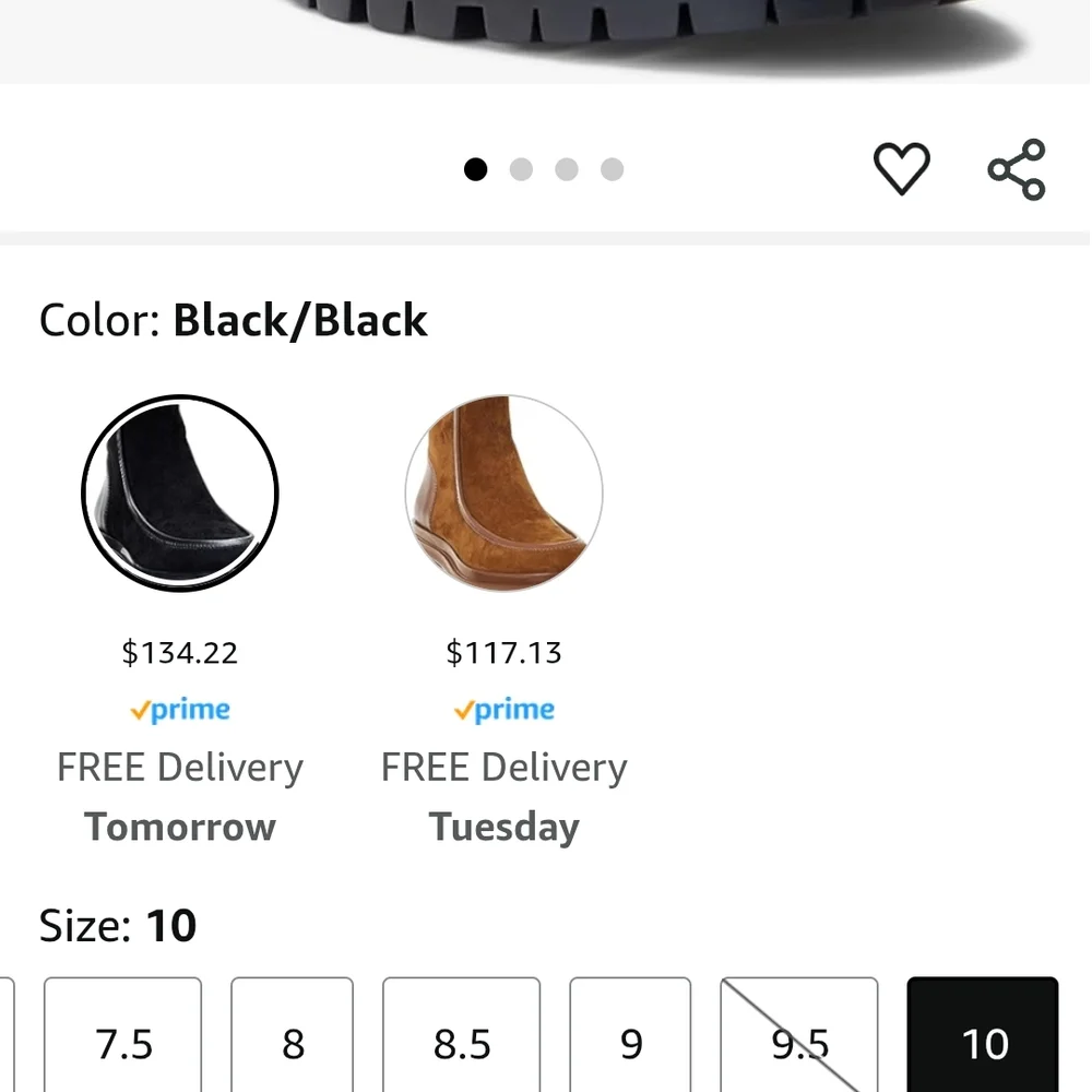 Brand New, Never Worn Black Suede Ankle Boots - Picture 6 of 6